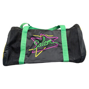 80s/90s Salem Cigarettes Promo Black and Neon Duffle Bag